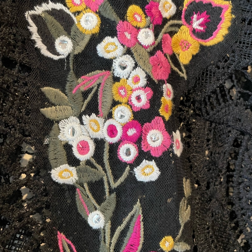 INC Lace Embroidered Top - Picture 3 of 5